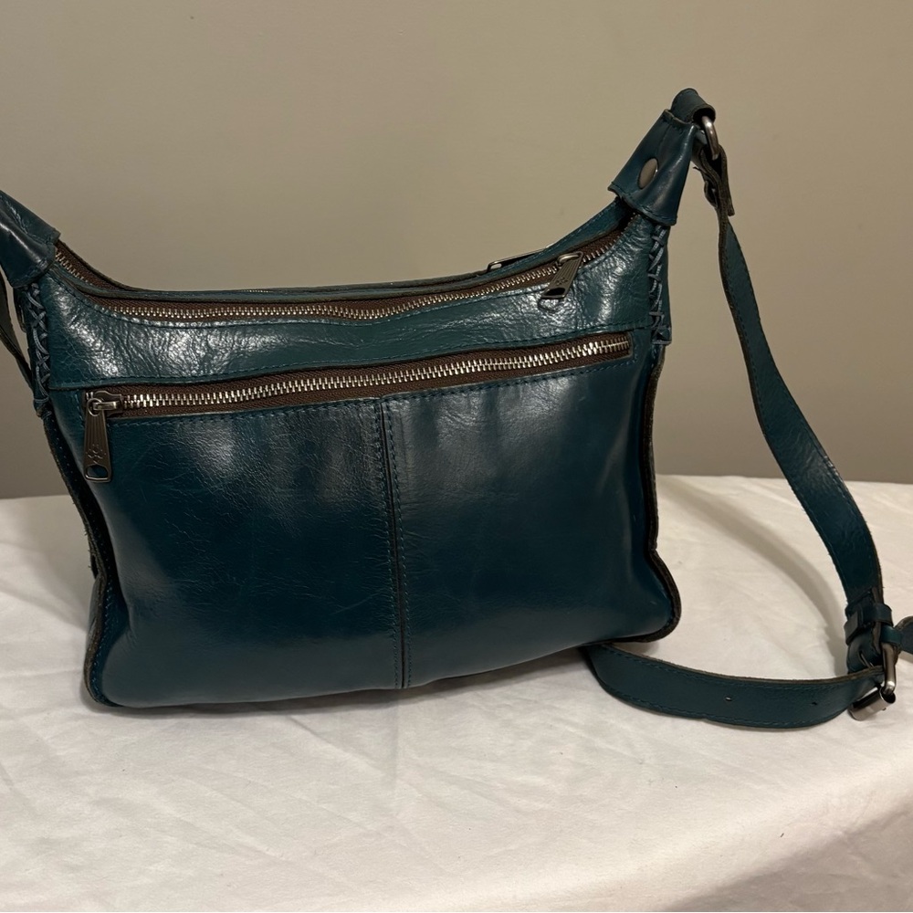 Patricia Nash Blue Shoulder Bag with Embossed Design and Tassel - Picture 6 of 12